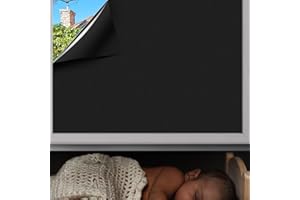 KROMAPOLIS Frosted Window Film - Opaque Privacy Black Glass Sticker,No Glue Static Cling,Heat Control Window Films, Removable Decorative Windows Film for Bathroom Home Office - 44.5x200cm