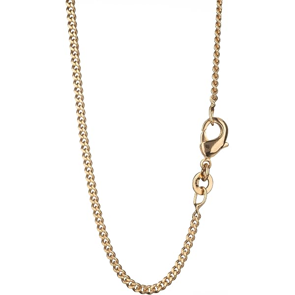 Collier Gourmette Panzer 5 Mm Plaqué Or 750/18k - Longueurs 50-60 Cm - Homme/Femme - Neuf DIAMOND EMPIRE
