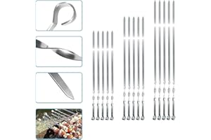 GMMH 20 spiedini per barbecue extra forti, 2 mm, in acciaio inox, accessori per barbecue Mangal Spiess Grill, Schampura (50)