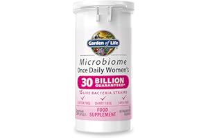 Garden of Life Microbiome Probiotics Once Daily Women's Supplements | 30 Capsules Made in Italy | 30 Billion CFU 15 Strains | Gluten, Dairy & SOYA Free - Vegan