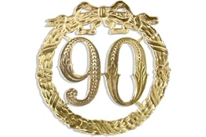 Walter Kunze Jubiläumszahl 90, Ø 13 cm, Gold, Jubiläumskranz