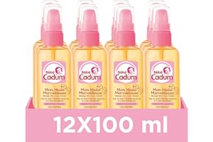 Cadum Bébé Cadum Huile Merveilleuse à l'Huile d'Amandes Douces Bio - Lot de 12 x 100 ml