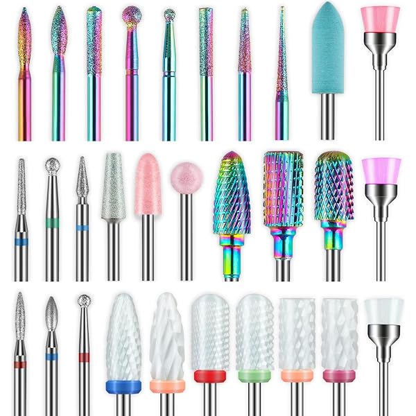 Nagelbohrer Aufbewahrung & Reinigungsset – 24 Löcher, Staubdicht, Mit Bürsten