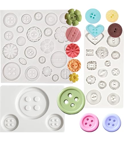 Moule En Silicone En Forme De Bouton – Idéal Pour Chocolats Et Gâteaux Faits Maison
