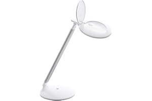 daylight Halo Go - LED Lampe Loupe avec Batterie, Blanc