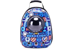 PETCUTE Mochila para Mascota,Transpirable Mochila Transportín Perro con Correa de Hombro Ajustable,Cremalleras Dobles,Bolsa de Transporte de Burbujas para Gato de Perro Pequeños Animales Rosa