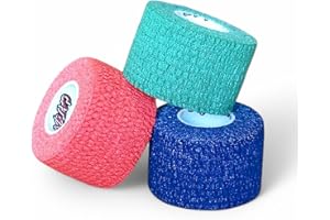 CROSSCAT Tape Crossfit – CATGRIPS – Cinta Crossfit para Dedos, Adhesiva y Flexible, Esparadrapo Deportivo para WODs, Halterofilia, Hook Grip Tape (Storm, 3 Rollos de 4.5m x 3.8cm)