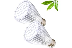 MILYN 30W Lampade per Piante Crescita, 2 PZ Spettro Completo LED Grow Light E27 Lampade da Coltivazione Indoor per l'orticoltura Idroponica Interno, Piantina, Serre, Giardini, Fiori, Verdure, Frutta
