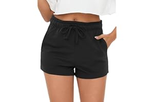 Leversic Pantaloncini Donna Estivi Sportivi Pantaloni Corti Cotone Morbido per Dormire Casual Jogging S-XXL