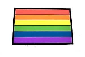 HDMIRRORR Gay Pride Regenbogen LGBTQ Pride Flagge PVC Patch Klett Emblem Abzeichen
