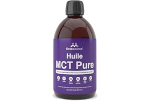 Huile MCT Pure Ketosource® | Source de haute pureté de MCT C8 et C10 stimulant les cétones | Conforme au céto et au jeûne | Végétalien et sans gluten | Flacon de 500 ml en plastique PET recyclable