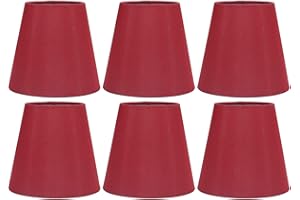 HAPIVIDA Paralumi in Tessuto, Piccoli Paralumi a Clip per Lampadario E14, Copertura per Lampadina Pendente, 6 Pezzi, Tessuto di Cotone Nero for Comodino, Parete, Soggiorno