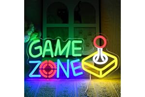 UExnkj-Y Game Zone Insegna al Neon Gioco Colorato Luci al Neon Con pulsante e interruttore dimmerabili,adatta per e-sport,sala giochi,lampada da parete con lettere decorative per feste