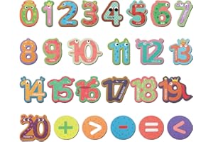 WINSTEN Magnetic Numbers, 26 Fridge Magnets for Kids, Educational Fridge Magnets Toy for Learning Math, Counting and Number Recognition for Toddlers and Preschoolers