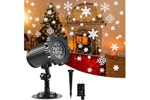 FLITI Proiettore di luci natalizie con fiocchi di neve, Lampada di proiezione a LED, Luce di Natale impermeabile IP65, Illuminazione per esterni per Natale, feste e matrimoni
