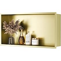 Neohomee Douche Niche Murale En Acier Inoxydable Avec Lumière LED, Niche De Douche Intégrée, Noire, étagère De Rangement Pour Salle De Bain, 60 X 30 Cm