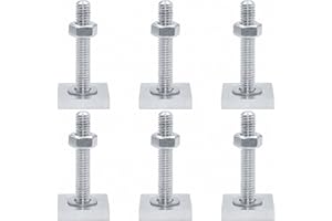 HJFH Adaptateur T-Track Vis Coulissantes M6 en Acier Inoxydable mit Ecrous avec Joint pour Adaptateur vélo, Porte-Bagages de Toit, Rainure en T, Outil de Fixation