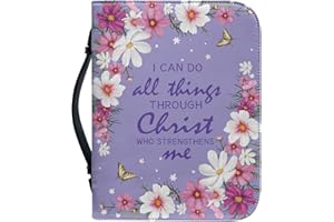 Dajingkj, Custodia per Bibbia con Cerniera Grande, in Pelle, Personalizzata, Borsa per Bibbia per Donna e Uomo, Borsa per Libro, Borsa per Chiesa, Borsa a Tracolla, xl