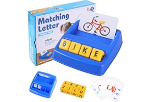 MOXYOY Educational Toys Matching Spelling Game Toys Children's Early Learning Toys for 4-6 Year Olds Helping Children with Word Recognition and Word Spelling Learning 3 4 5 6 Year Old Boys Girls Gifts