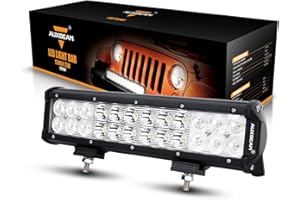 Auxbeam LED Light Bar 12" 72W Driving Light 24pcs 3W CREE Light Combo Beam Waterproof for Off-road Truck Car Military Mining Heavy Equipment