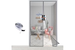 LRHRHR Cortina Mosquitera Magnética para Puertas, Adsorción Magnética Anti Insecto Mosquitera para Balcón Puerta Corredera de Patio-Gray|| 110x220cm(43x86inch)
