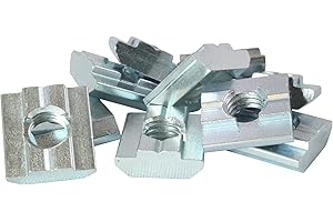 3D24 Generic 10x T Nut Sliding Block Slot 8-Type B-M8 with Step, Heavy Duty, Steel