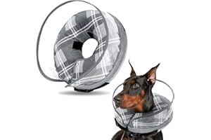 LOLLANDA Collerette gonflable pour chien - Collier de protection pour chiens et chats - Collier gonflable pour la récupération après une chirurgie ou des plaies - Protection contre les fuites - Collier de