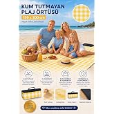Plaj Havlusu, Piknik &Ouml;rt&uuml;s&uuml;, Plaj Matı, &Ccedil;antalı Plaj Hasırı,Kamp Battaniyesi, Kamp Matı, Katlanabilir, Hafif, Su Ge&ccedil;irmez, Pi