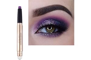 Lucoss Matita Occhi,Matite Glitterate Ombretto Occhi Waterproof Bianco/Marrone/Giallo/Verde/Viola/Blu/Rosa,Matita Bianca Perlata Occhi