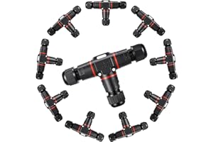 BOSYTRO 10 pièces connecteur electrique etanche IP68, 3 fils connecteur etanche, Connecteurs de câble enterré étanches, Forme de T, pour diamètre de câble Ø3-12 mm