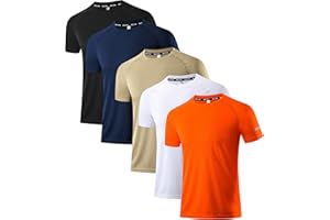 HOLURE Mens T-Shirts Moisture Wicking Tee Active Athletic Running Tops Sportswear Breathable Quick-Drying Short-Sleeved T-Shirt