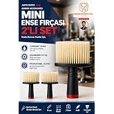 Transformacion 2'li Mini Berber Ense Fır&ccedil;ası Seti 14x10 cm Kuaf&ouml;r Boyun Temizleme Toz Alma Fır&ccedil;ası 723593