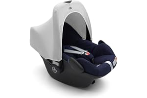 Dooky Hoody Sonnenschutz, Sonnenverdeck für Babyschalen oder Kinderwagen (inkl. UV-Schutz 40+, Altersgruppe 0+, geeignet für die meisten Marken, waschbar), Grau