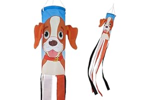 Madrona Brands Cute Dog Windsock | Durable Outdoor Hanging Decoration | Yard, Garden, Patio, and More | 48 Inch
