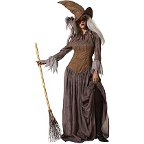 Escoba De Bruja Para Disfraces - Accesorio De Halloween Y Carnaval, 107 Cm