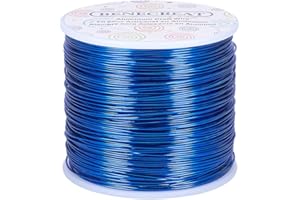 BENECREAT 20 Gauge (0.8mm) Aluminiumdraht 770FT (235m) Eloxiert Schmuck Handwerk machen Friesen Floral farbigen Aluminium Craft Draht - Blau