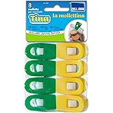 PARODI & PARODI- Tina Mollettina Mollette per Bucato, Pinze Chiudi Pacco in Plastica Resistente per Chiudere Sacchetti di Bis