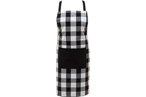 Asquare Grembiule da cucina 65 x 85 cm – Grembiule traspirante 100% cotone – Grembiule da cucina regolabile con 2 grandi tasche – Cooking Apron – Grembiule da barbecue per uomo e donna