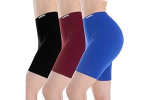 INNERSY Pantalones Cortos Mujer Debajo la Falda Bragas Antirozaduras Algodón Shorts Deportivo Pack de 3