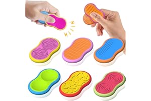 GEZIMETIE Magnetischer Fidget Slider Steine Set - 6 Stück Sensorisches Spielzeug gegen Stress für Kinder & Erwachsene - Autismus Angstlinderung Geschenk