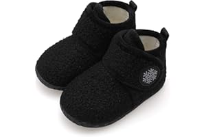JIASUQI Baby Boys Girls Booties Toddler Soft Winter Boots House Slippers Infant Warm Socks Anti Skid Newborn Crib Shoes