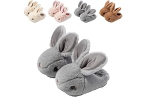 Hitopteu Kapcie dziecięce chłopcy dziewczęta urocze kapcie królik zimowe pluszowe ciepłe buty domowe miękkie antypoślizgowe nowość królik kapcie dla malucha