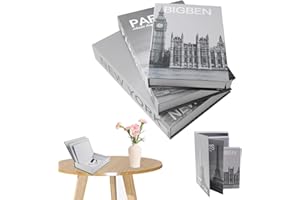 CHENGCKJ Dekorative Bücher für Heimdekor 3er Set Aufbewahrungsbox Set Fake Books Deko Buch Aufbewahrungs Box Wohnkultur Nesting Buchbox Stapeln Buchattrappe für Wohnkultur, Büro, Wohnzimmer, Regal Deko Display