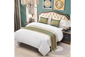 QRGMKL Luxury Bed Runners and Matching Cushions Modern Bed Runner for Foot of Bed European Style Bed Scarf Bedspreads Coverlets for Bedroom Hotel Bedding Decorations -A||160X50cm for 1m Bed
