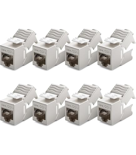 Premium STP CAT6a 10 Gigabit Keystone module RJ45 - RJ45 / gegot Premium STP CAT6a 10 Gigabit Keystone module RJ45 - RJ45 / gegot