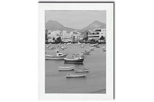 RAHMENGALERIE24 Cadre photo à accrocher - En MDF - 70 x 100 cm - Blanc - 40 tailles différentes - Sélectionnables - Sans passe-partout - Aliyah