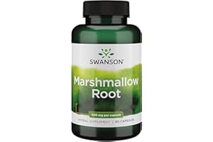 ‎SWANSON Swanson, Marshmallow Root, 90 glutenfreie Kapseln, 500mg Eibischwurzel je Dosis, Sojafrei, GMO frei, Geschmacksneutral