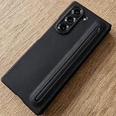 Coverzone Samsung Galaxy Z Fold 7 ile Uyumlu Tuşlu Kalem B&ouml;lmeli Kamera Koruma &Ccedil;ıkıntılı Telefon Kılıfı, Arka Entegre Stylus 