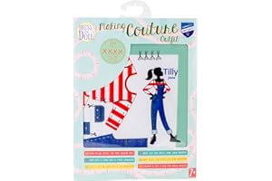 VERVACO Dress Your Doll- Barbie Kit Making Couture Outfit Tilly Jeans, Color Blanc (S4130501)