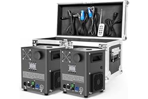 ERREYHT 1000W Pyrotechniques Machines, 2 DMX Cold Spark Machine avec flight case, Chauffage par Résistance pour fêtes, Noël, DJ, mariages, événements sportifs